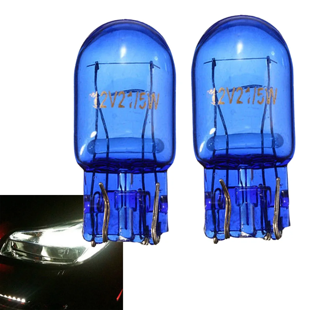 2PCS T20 7443 W21/5W R580 Halogen White Turn Signal Stop Brake Tail Light Bulbs Car Tuning Exterior Parts Accessory Universal