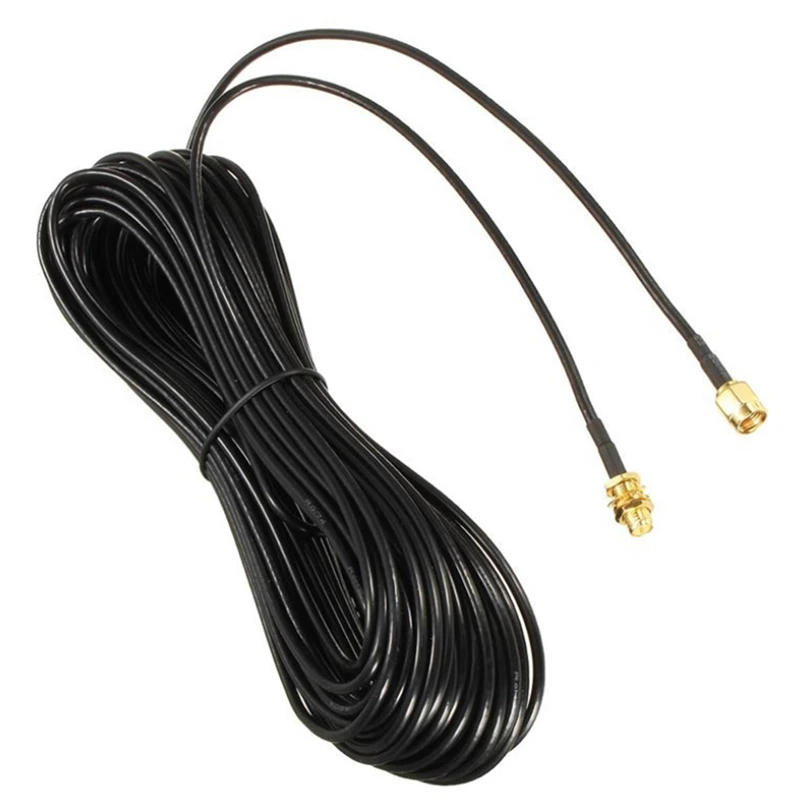 20M Extension Cables SMA Male To Female Coaxial Extension Cable Wifi Router Antenna Aerial Copper Plated Gold Cable