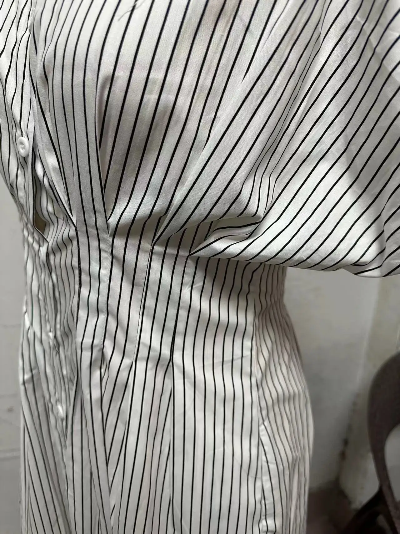 Robe chemise à manches courtes pour femmes, ample et décontractée, en coton et lin, à rayures, nouveau Style, jupe Midi, confortable et respirante, été