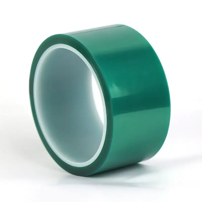 High-Temperature Resistant Green PET Tape for Glass, PCB, Aluminum Doors Windows Waterproof, Heat Insulating, No-Residue