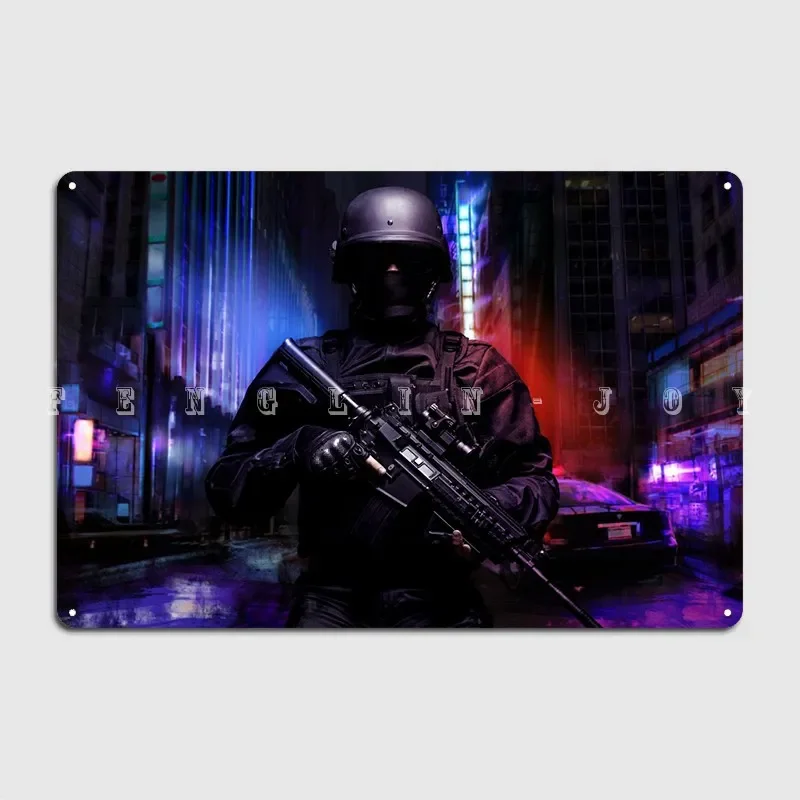 

Spec Ops Police Officer Metal Sign Club Party Cave Pub Classic Wall Decor Tin Sign Posters