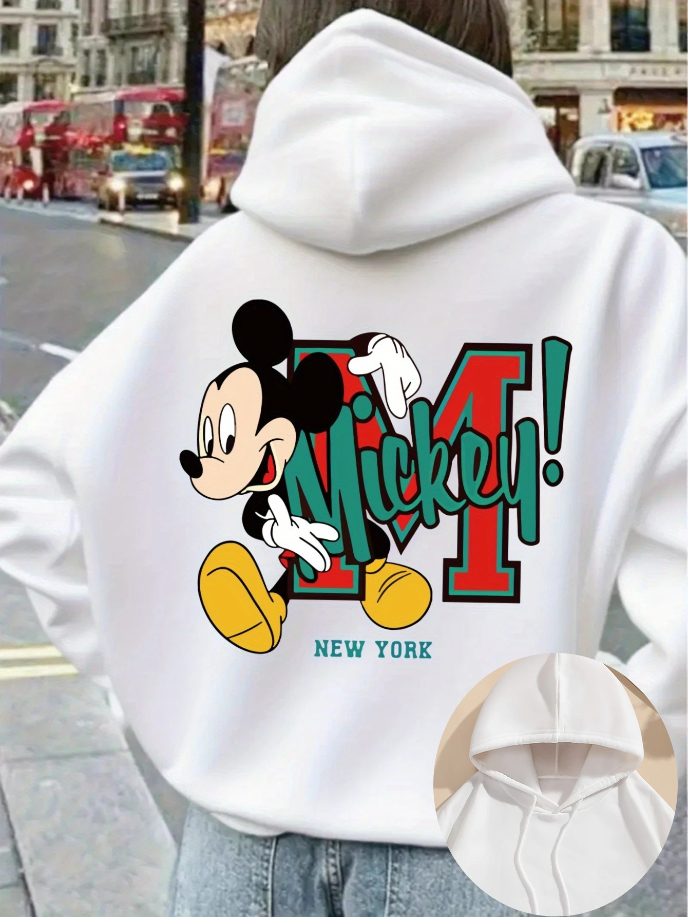 المرأة ديزني ميكي ماوس سلسلة هوديس القطن دافئ الصوف هودي البلوز البلوز الخريف الشتاء المتضخم معطف فوقي فضفاض