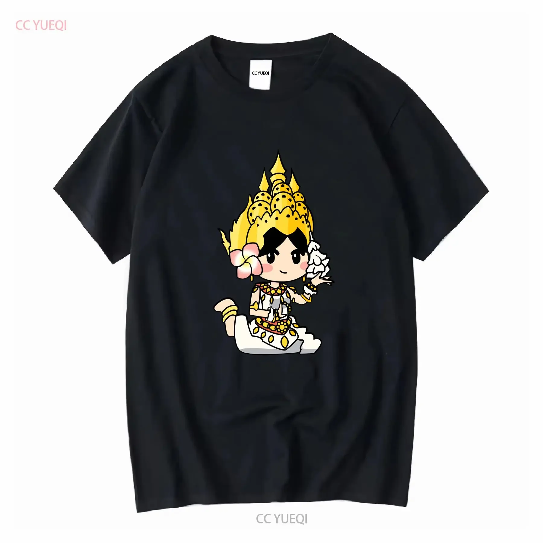 New Limited Adorable Cambodian Khmer Thai and Lao Apsara Beauty T Shirt vintage Washed Stretched Casual Unisex