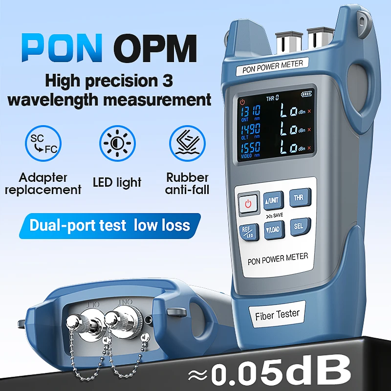 

COMPTYCO AUA-350U/AUA-350A PON Power Meter 1310/1490/1550nm Optical Fiber PON OPM FTTX/ONT/OLT Fiber Optic Cable Testing Tool