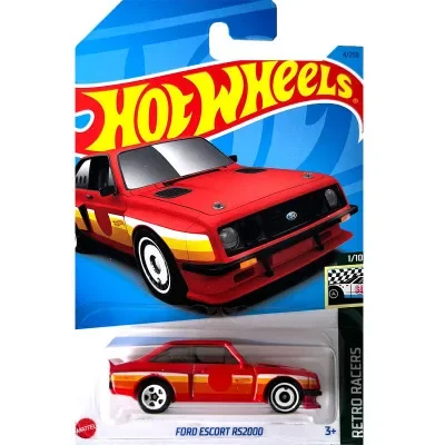 Original Hot Wheels  1/64 Ford Escort RS2000 Kids Toys Diecast Alloy Voiture Model  Children Gift