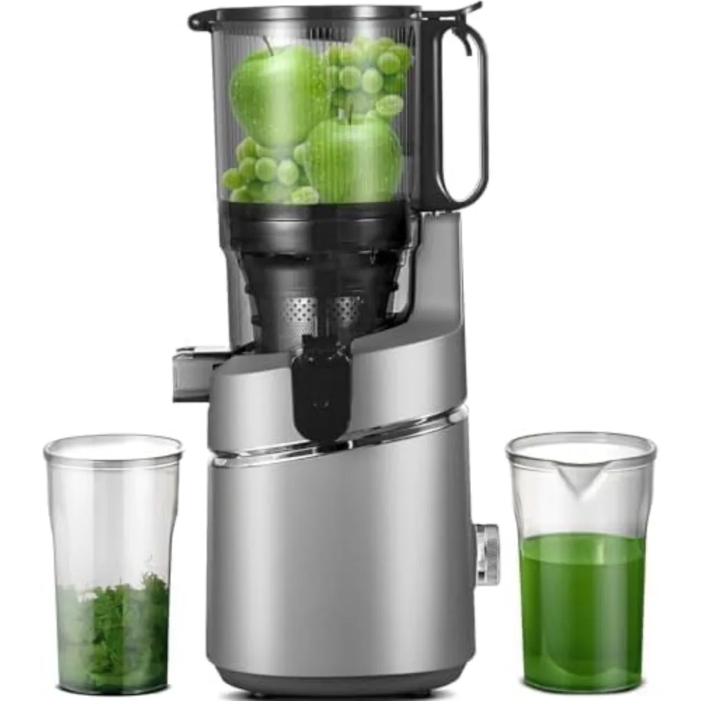 Juicer Machines,5.3-Inch Self-Feeding Masticating Juicer Fit Whole, Cold Press Electric Juicer Machines with High Juice Yield