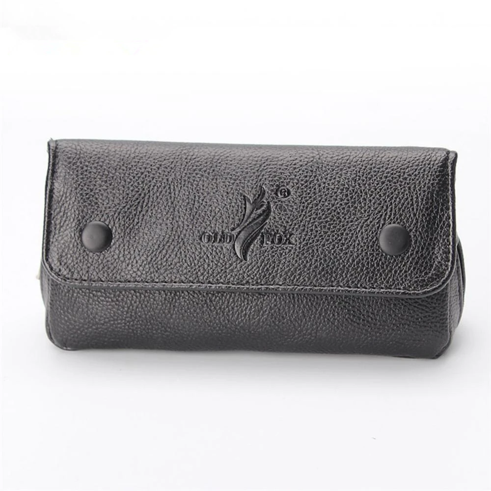 Soft PU Leather Pipe Smoke Bag Black Practical Portable Pouch 2 Smoking Pipes and Tobacco Tool Accessories Storage Bag