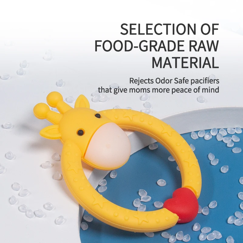 TeWindsor Baby ChFukToy, Jouets pour bébé, Entraînement à la force de préhension, Cerf mignon, Santé du nouveau-né, Molaire, Accessoires, 0 à 12 mois, 1Pc