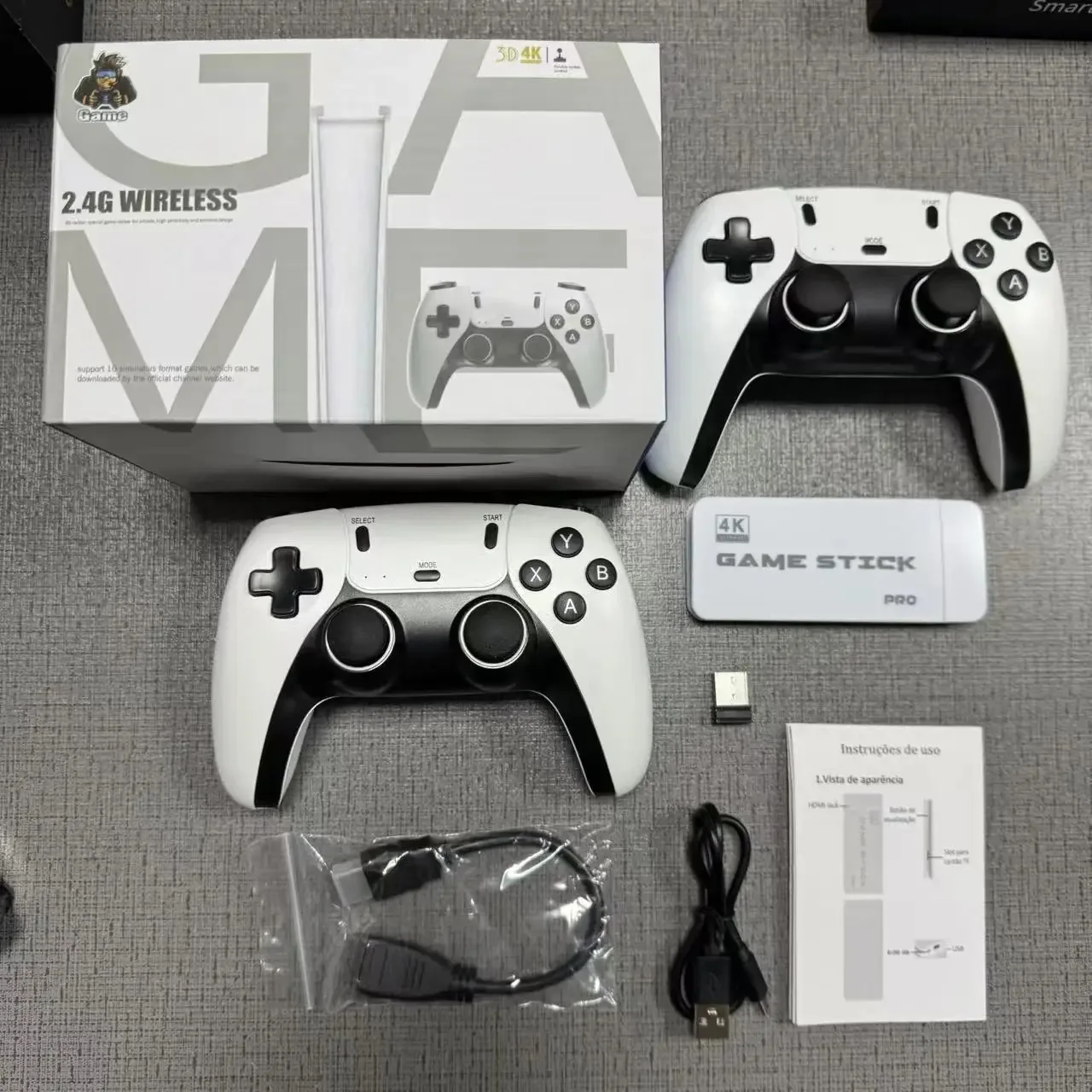 4K TV Game Stick M15 لعبة فيديو وحدة التحكم المدمج في 40000 +/50000 ألعاب 128G يده لعبة لاعب وحدة تحكم لاسلكية ريترو غمبد