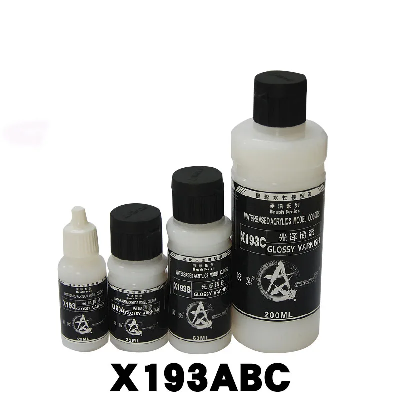 20ML35ML X193 Glossy Varnish Protection Water Based Color Acrylic Paint  For DIY Military Tank Ship Plane Soldier Model Kit Tool