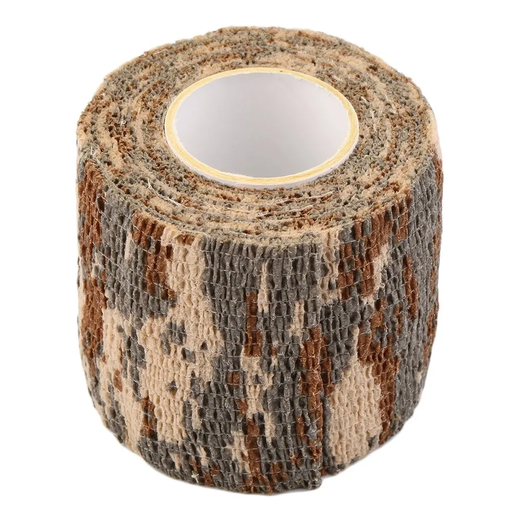 1pc Camouflage Invisible Tape Form riutilizzabile Self Cling Camo Hunting Rifle Fabric Elastic Wrap Tape Army Outdoor Hunt accessori