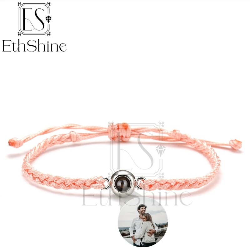 Bracelets personnalisés avec images Bracelet de projection personnalisé Photo bijoux en corde personnalisés cadeau pour lui elle la fête des mères