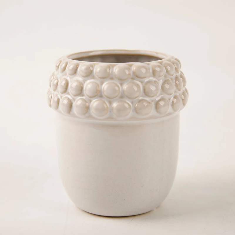 

Cute Pine Cone Flower Pot Succulent Plant Pot Ceramic Planter Desk Ornament Home Garden Decoration