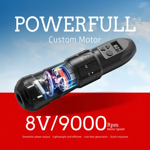 Imagen 2 del producto Máquina de tatuaje inalámbrica XNET F2, pluma giratoria, Motor personalizado, capacidad de batería de 2400mAh, pantalla Digital LED para tatuador