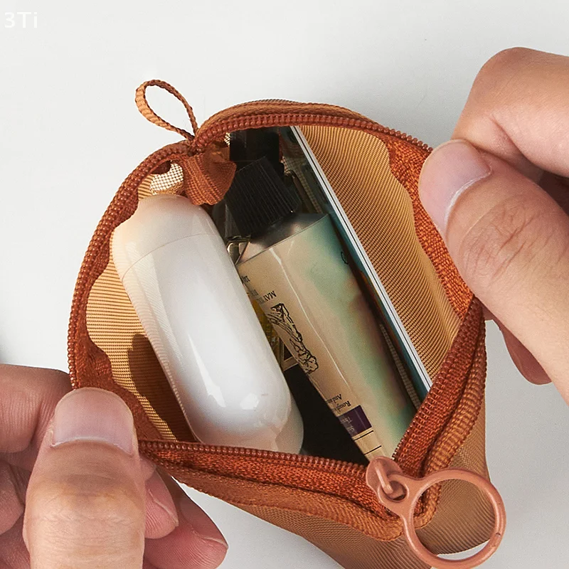 1 шт., модный сетчатый кошелек с изображением капибары, многофункциональный корейский стиль, чехол для ключей на молнии, прозрачная мини-косметичка для путешествий