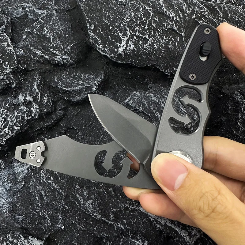 Creative Rotating Folding Knife Outdoor Camping Open Express Tactics Self-Defense Pocket Crowbar EDC Tool