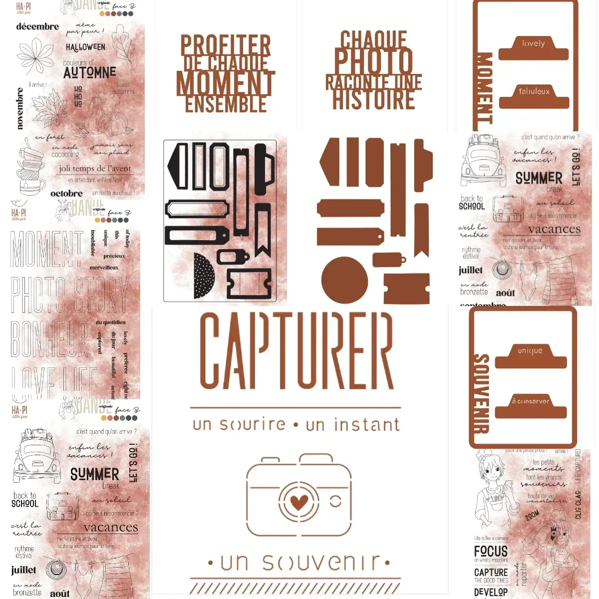 Timbres de capturateur de matrice de découpe, nouvelles matrices de découpe, pochoir de décoration pour journal intime, modèle de gaufrage, carte de vœux, DIY, 2025