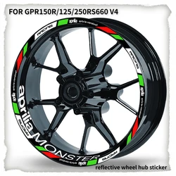 Roda reflexiva Adesivo Decalques Para Aprilia RSV RS Tuono SR50 RS4 RS125/150 RSV4 GPR150 DORSODURO 750 Corrida de fábrica