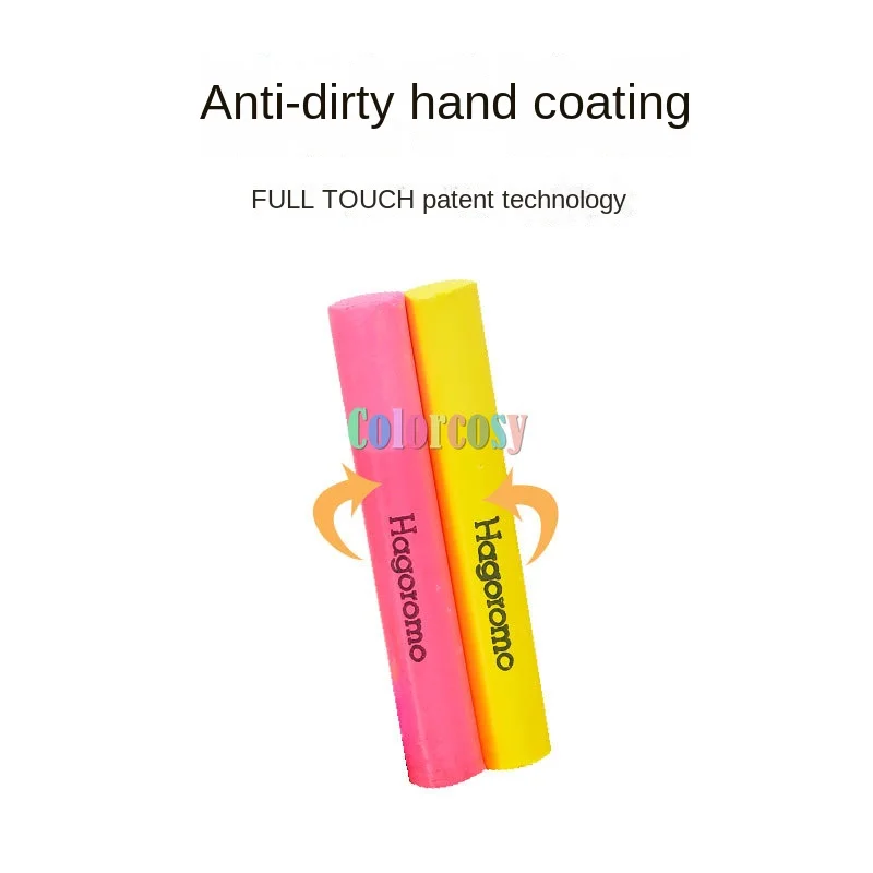 Hagoromo FullTouch Craie Mix 10 Couleurs – Petit Paquet 12 Craies – Sans Poussière, Couleurs Vives & Économiques