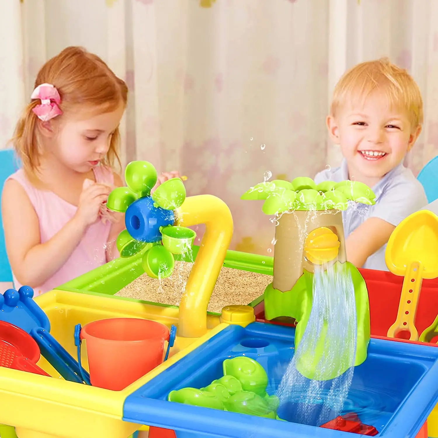 Strand tisch Sand spielen Spielzeug Kinder im Freien Spiele Baby Wasser Sand Bagger Werkzeuge Strand Tisch spielen Sand Pool Set Spielzeug für Kinder Geschenk