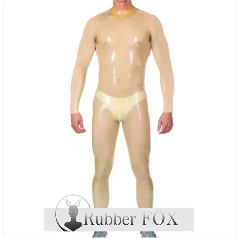 

customized customized Transparent Adult's Latex Bodysuit Rubber Catsuit with Back Crotch Zipper Cosplay Costume NO Gloves and So