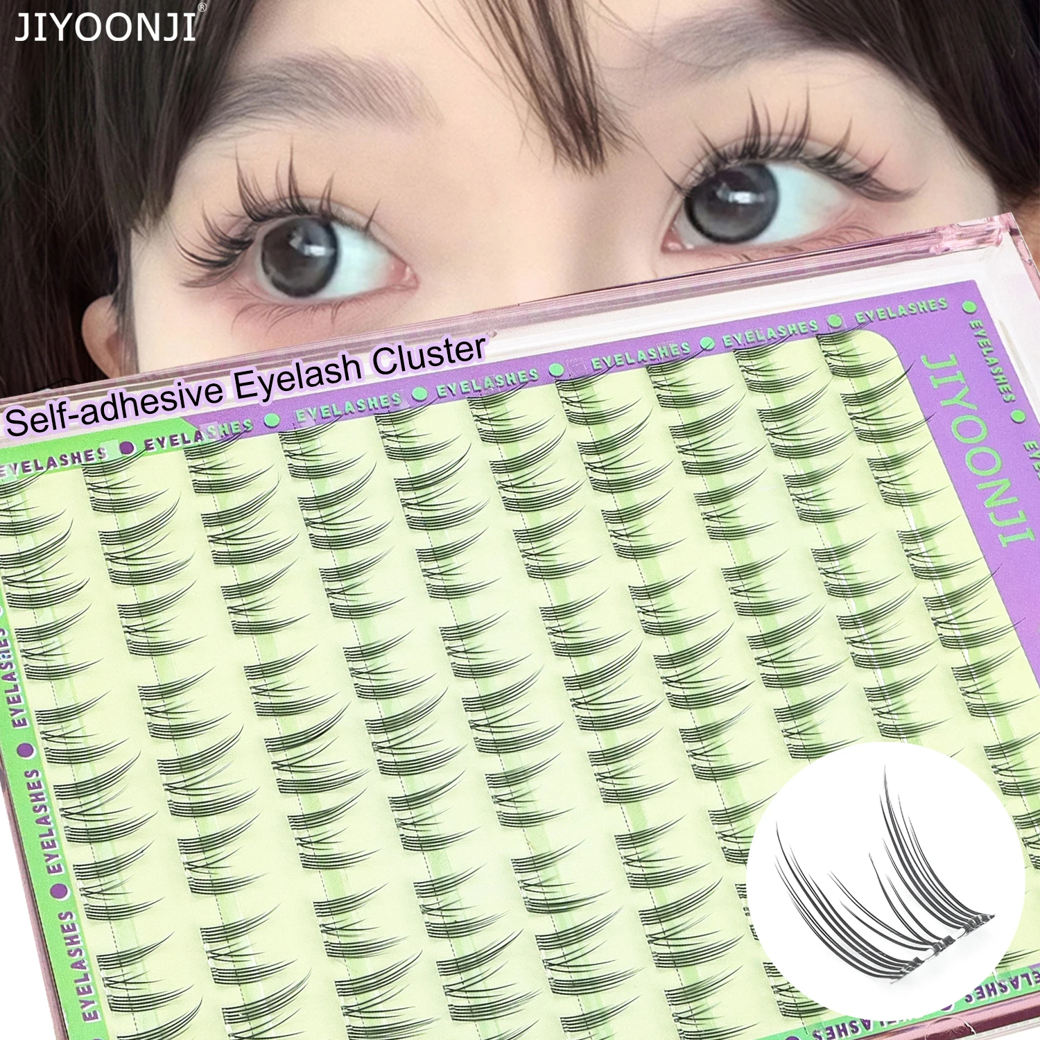 Pestañas autoadhesivas con forma de oreja de gato, 90 grupos, puro deseo, espíritu de gato, sin pegamento, aspecto Natural