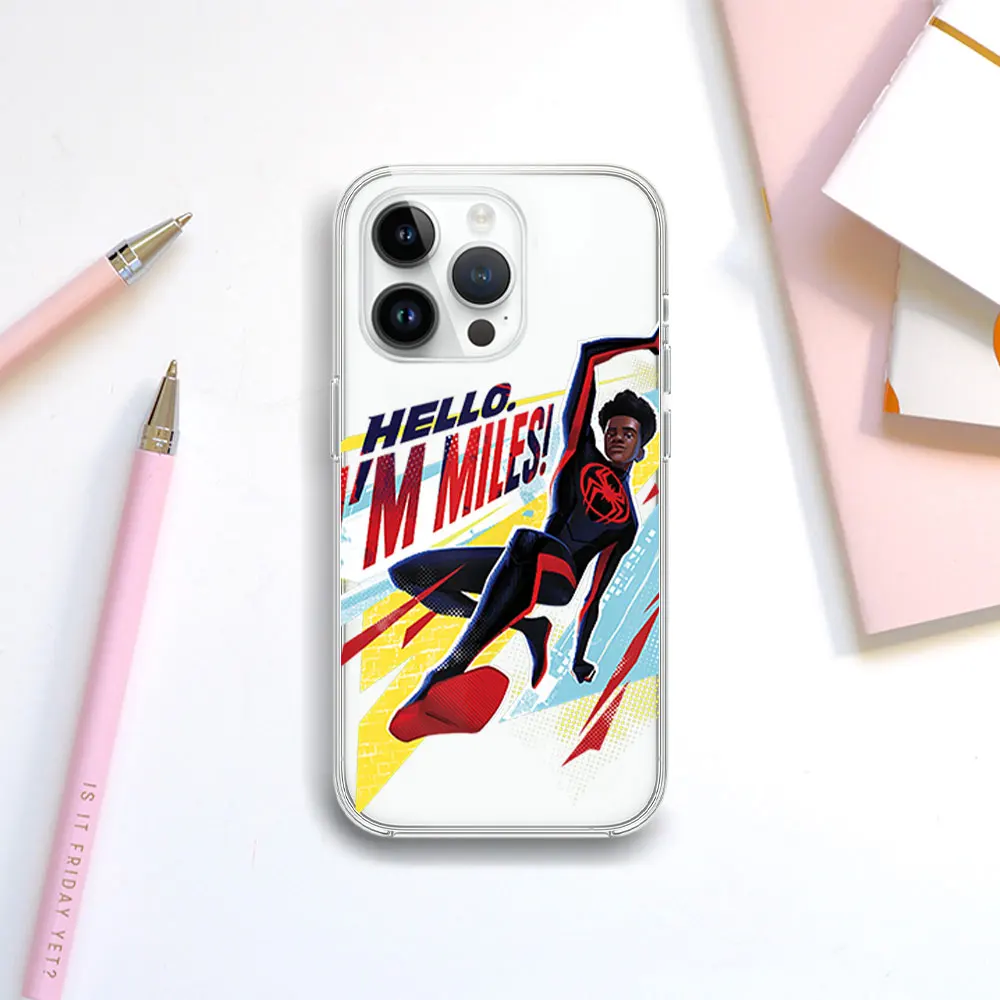 MINISO S-Spider-Man Transparent Phone Case For Samsung S21 S22 S23 S24 PLUS ULTRA  A04 A14 A23 A31 A34 A35 5G Shell