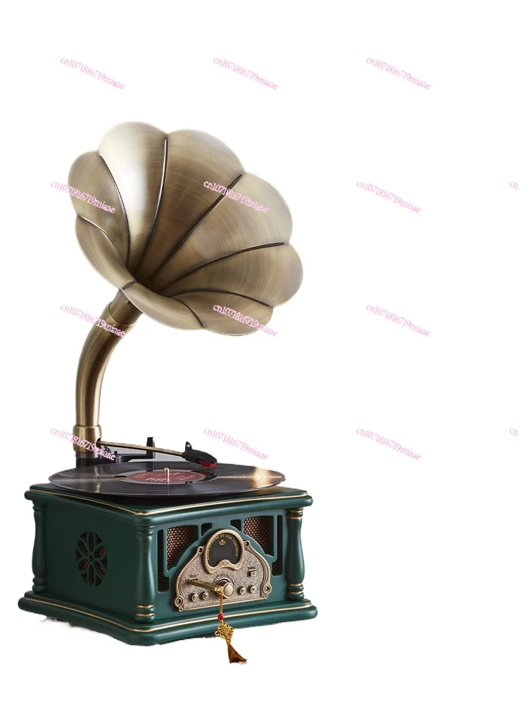 Phonograph Retro European Style Living Room Antique Charging Desktop Talking Machine Bluetooth Audio Vinyl Record Player