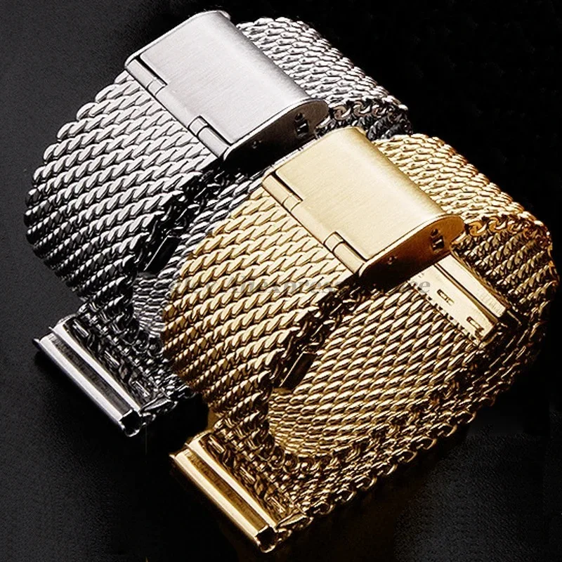 1.0mm Mesh Milanese Strap Stainless Steel Bracelet 3mm Thickness for IWC for Omega for Seiko Watch Wristband 18mm 20mm 22mm 24mm