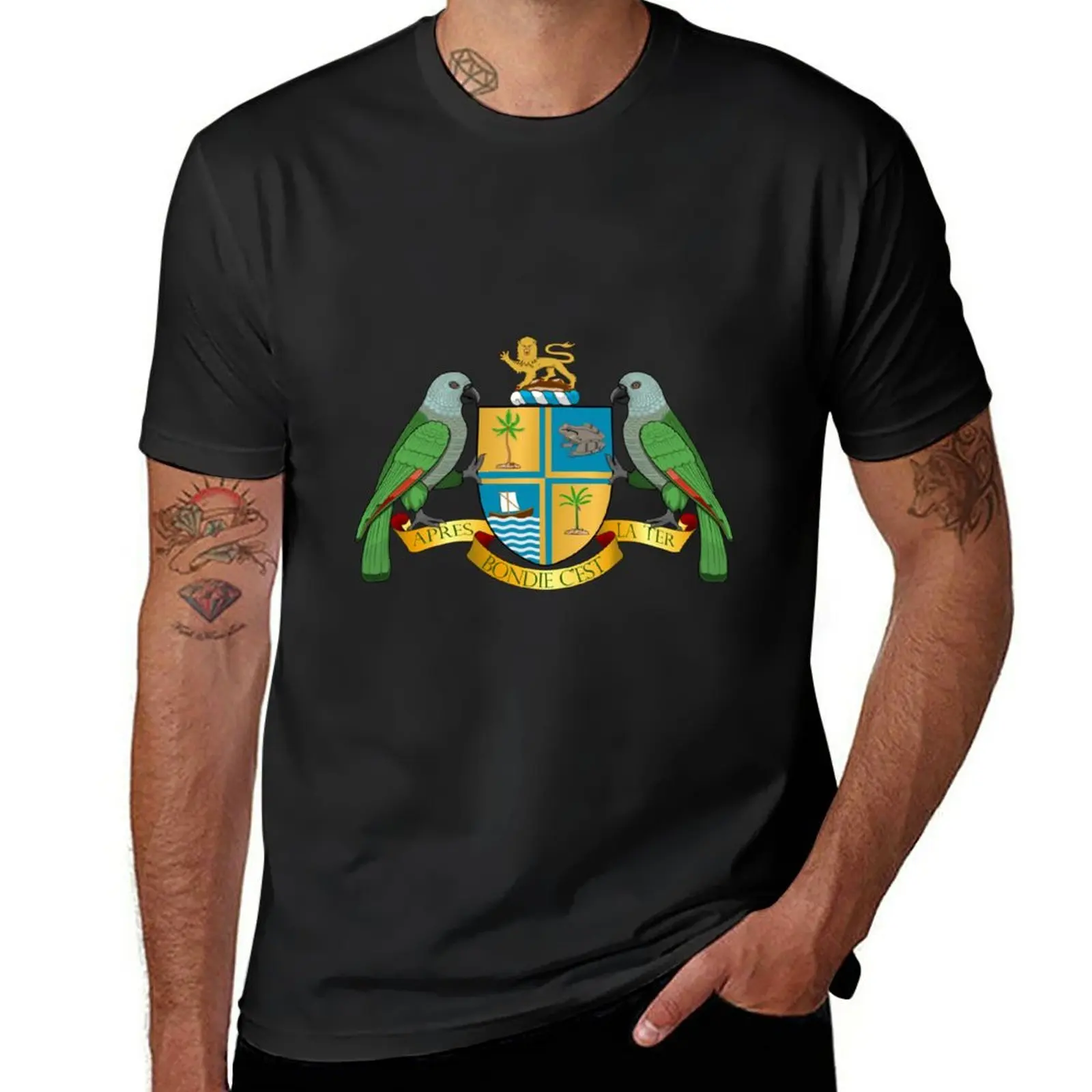 New Coat of arms of Dominica T-Shirt Short sleeve hippie clothes oversized t shirts for men