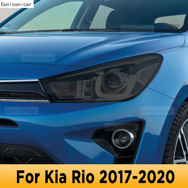 

For Kia Rio 2017-2020 Car Exterior Headlight Anti-scratch Front Lamp Tint TPU Protective Film Cover Repair Accessories Sticker