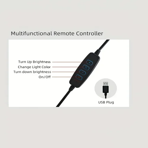 Imagen 2 del producto Anillo de luz LED de 10 ""con trípode y soporte para teléfono soporte para teléfono regulable para vídeo, fotografía, Selfie, Vlog, maquillaje,