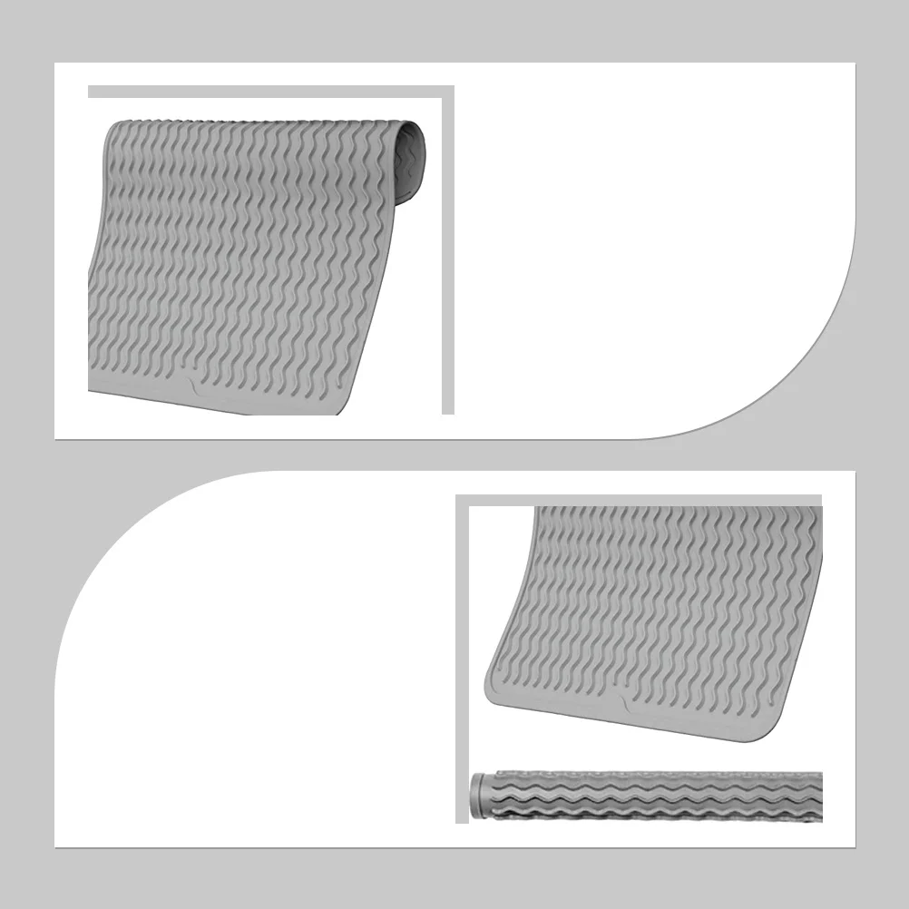 

Silicone Dish Drying Mat Non Slip Heat Resistant Kitchen Sink Mat Silicone Drying Cushion for Plates Bowls Utensils