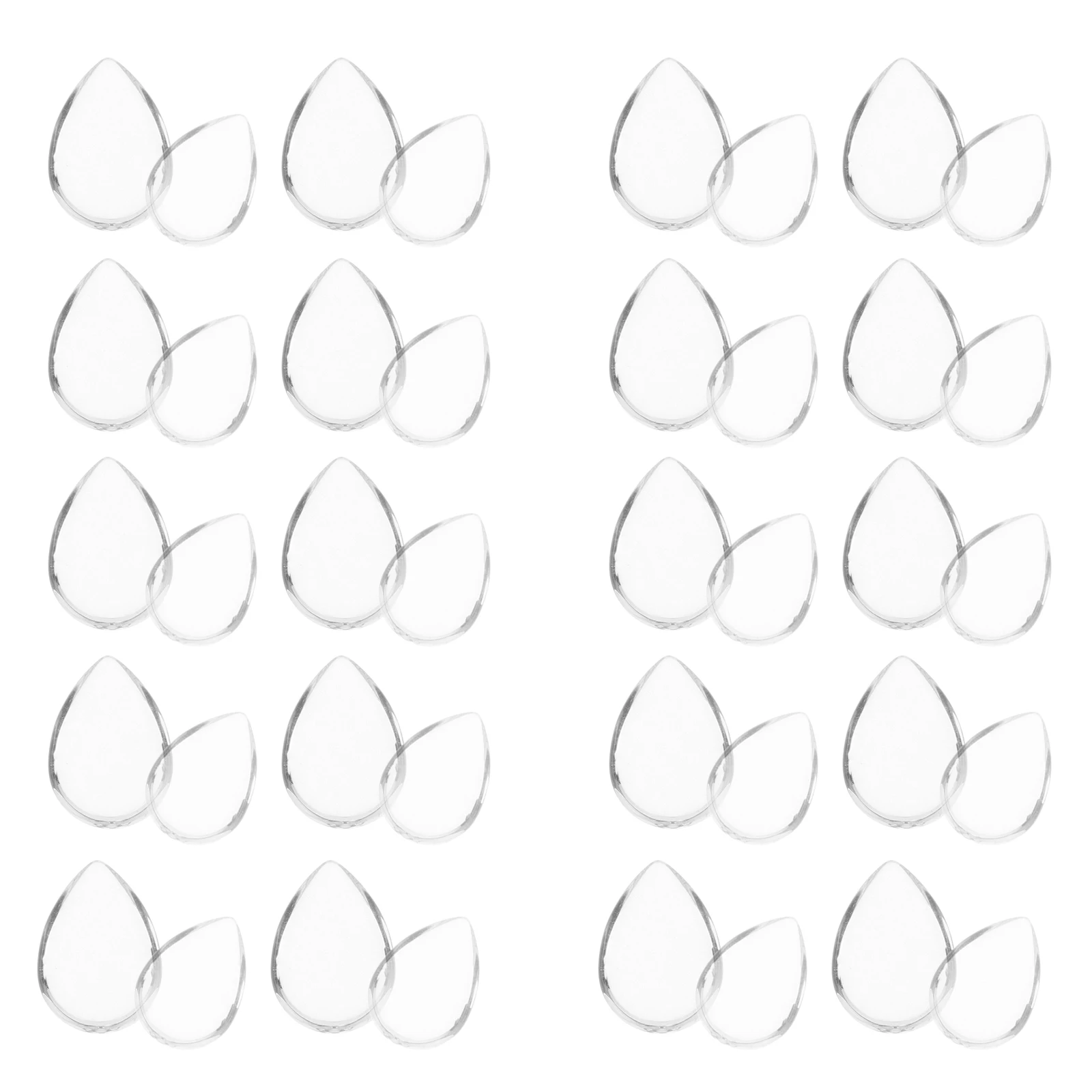 

60pcs Water Drop Glass Ring Faces 10x14mm 13x18mm DIY Cabochons Beads Flat Base Jewelry Making Accessories Decorative