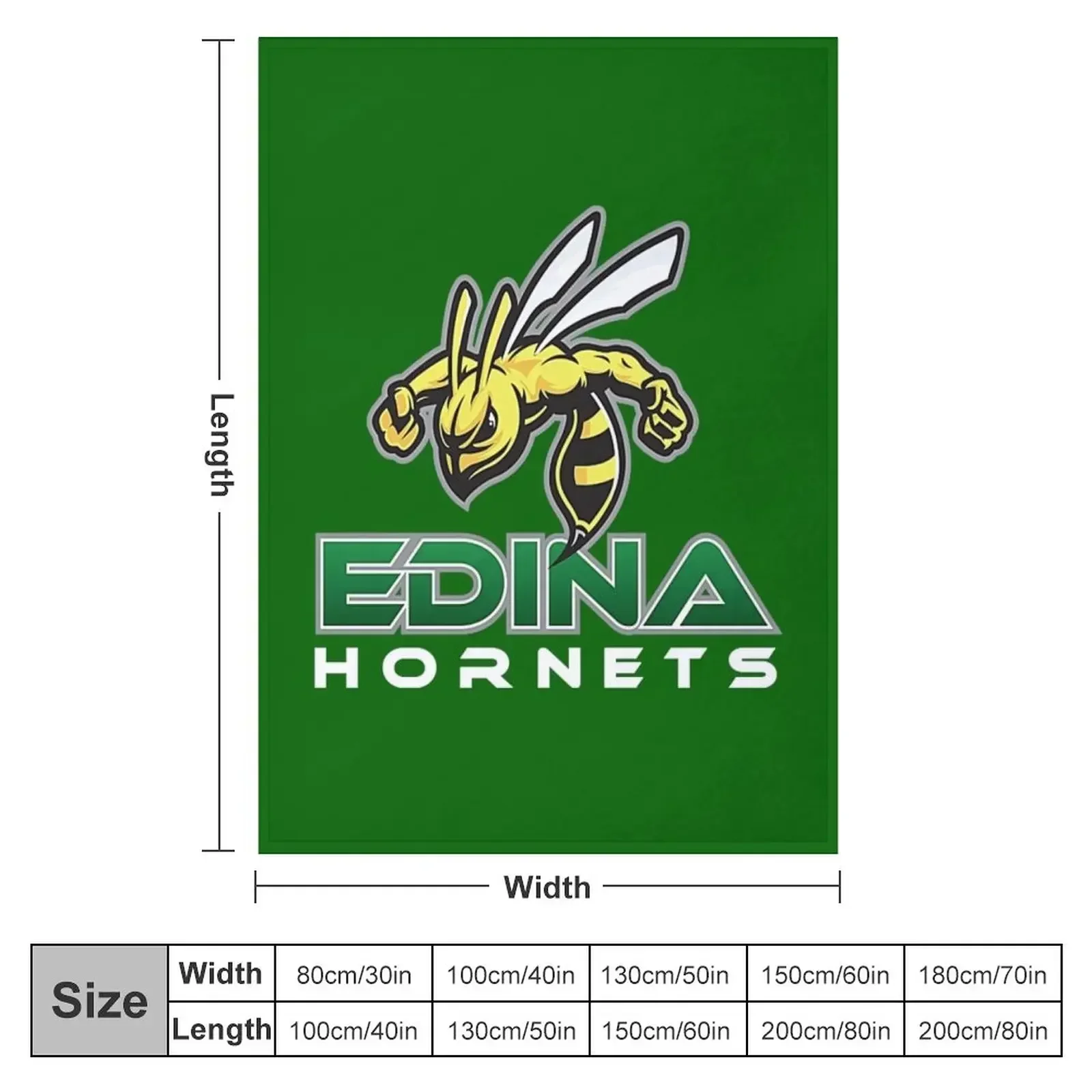 Edina Hornets Throw Blanket Thins blankets ands Blankets