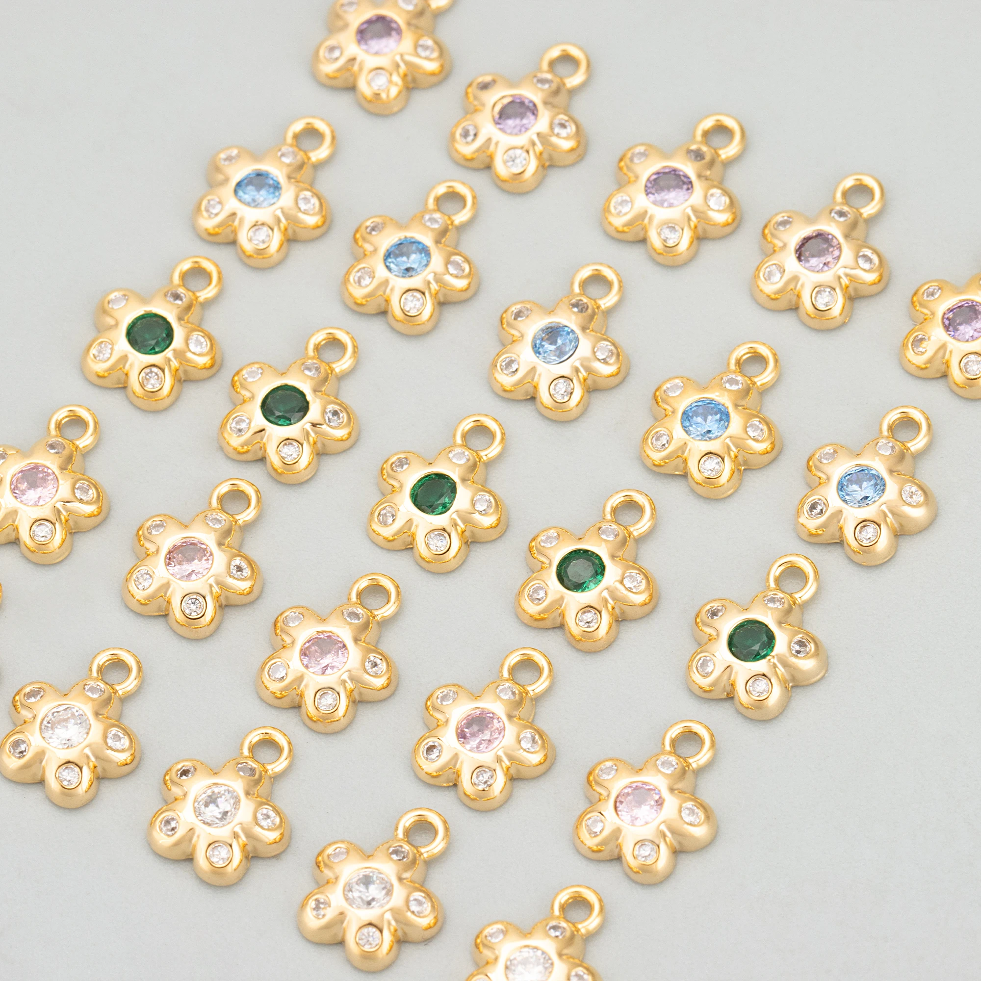 GUFEATHER MF13,jewelry accessories,18k gold rhodium plated,copper,zircons,hand made,charms,jewelry making,diy pendants,6pcs/lot
