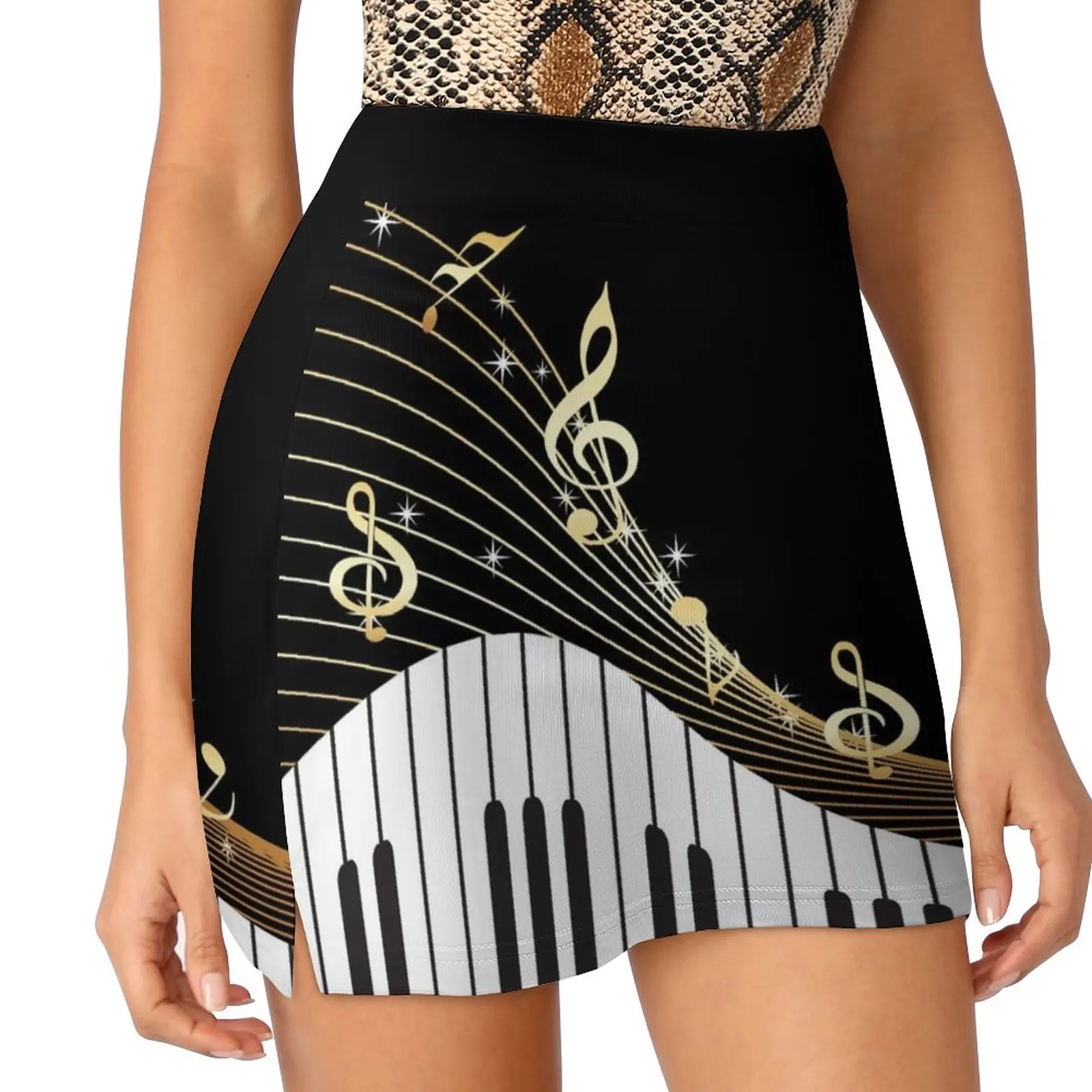 Ivory Keys Piano Music Light Proof Trouser Skirt luxury designer clothing women skorts for women Woman clothing