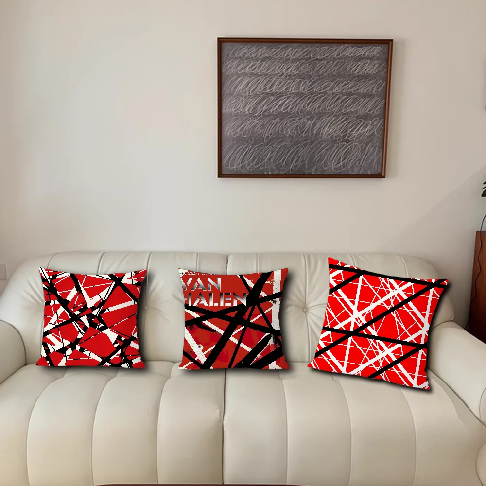 Cool Eddie Van Halen Pattern Fashion For Bedroom Car Coffee Shop Room Soft and Living Room Sofa Decorative Pillow Cover Case