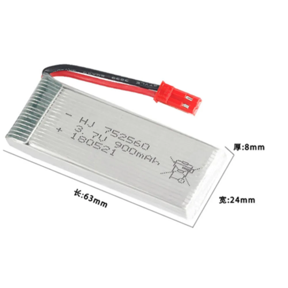 JST 3.7V 900mah Rechargeable Battery + Charger For X5 X5C X5SC X5SW 8807 8807W A6 A6W M68 Rc Drone Spare Parts 3.7V lipo Battery