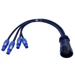 Hot Sale 19 PIN SOCAPEX To 4/6 Channel Powercon Connectors Breakout Cable