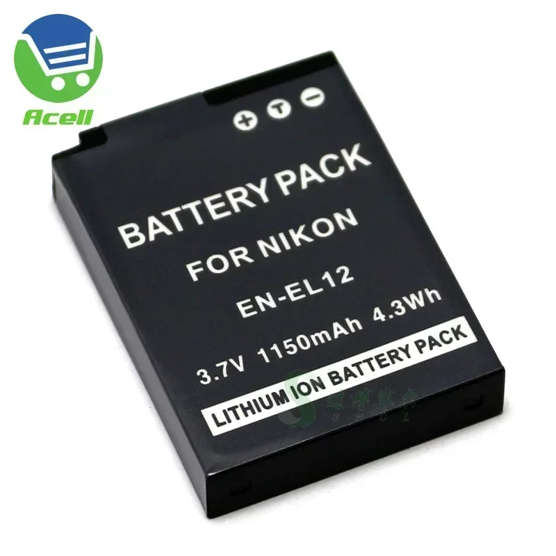 EN-EL12 Battery for Nikon KeyMission 170 360 COOLPIX A1000 B600 W300 A900 AW130 S9900 P340 S9700 AW120 S9600 P330 S9400 Camera