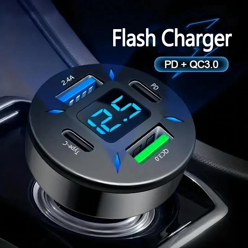 4 Port Car Charger …