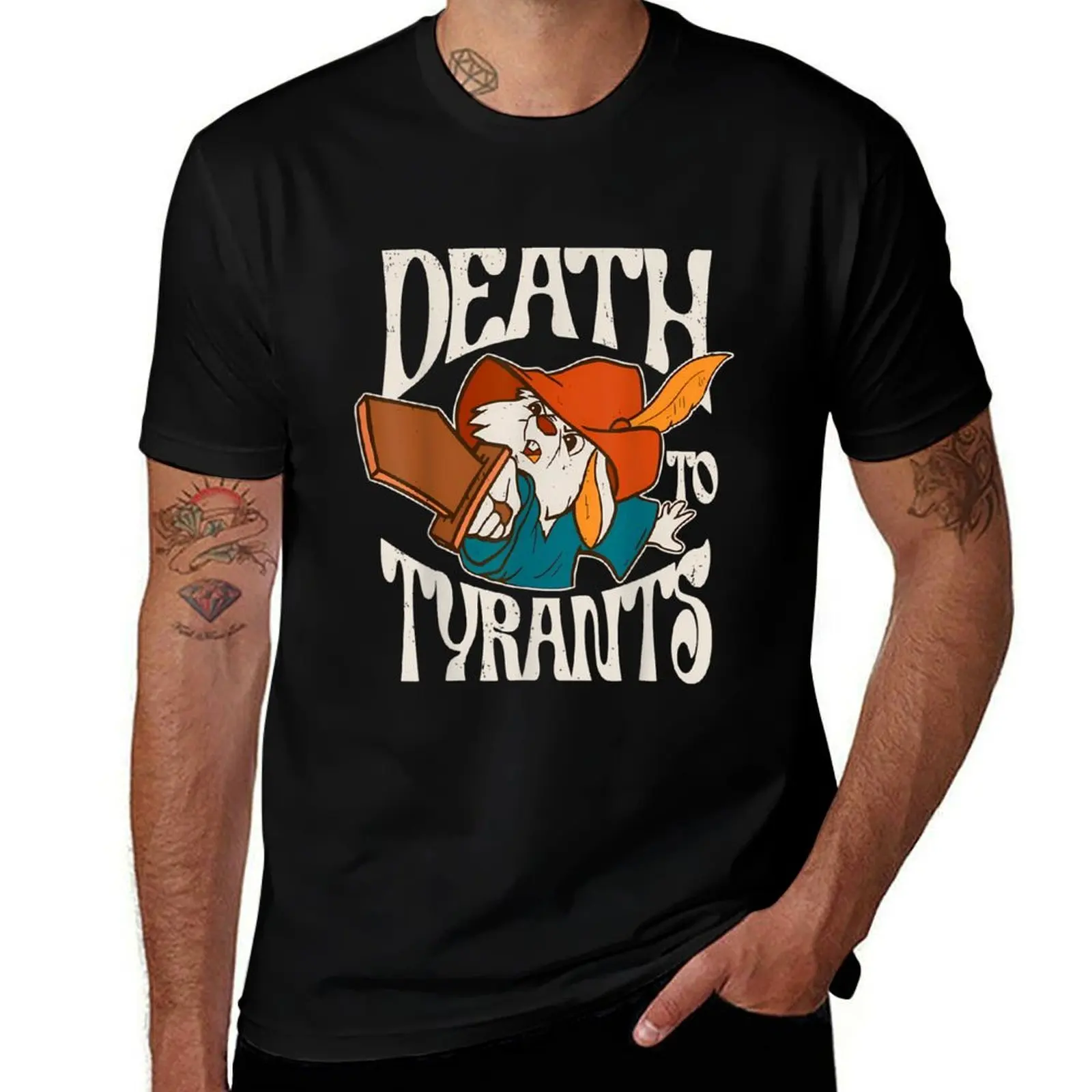 

Retro Rabbit Death To Tyrants Vintage 90s T-Shirt - Rabbit Death To Tyrants Tee T-Shirt blacks man clothes t shirts for men