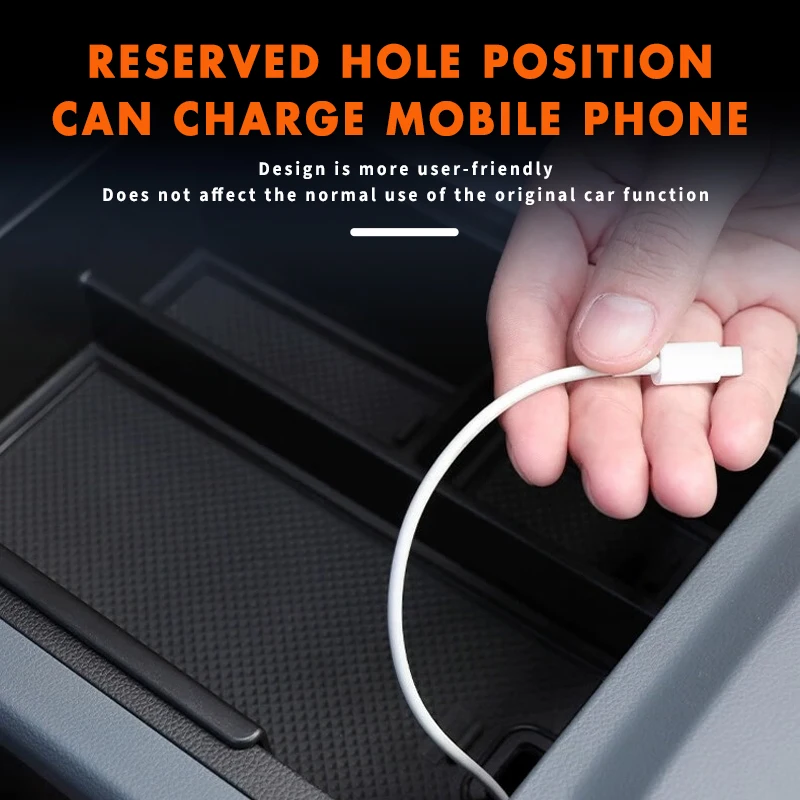 Heavy Duty Center Console Organizer For Mercedes Benz GLC 2023 Anti-Rattle Armrest Storage Tray Keep Items Tidy Auto Accessories