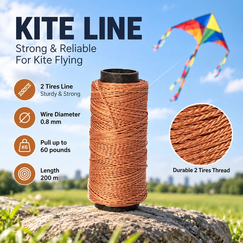 200m 2 Strand Twisted Kite Line Durable String For Kite Reel Flying Tools Accessories Outdoor Sports