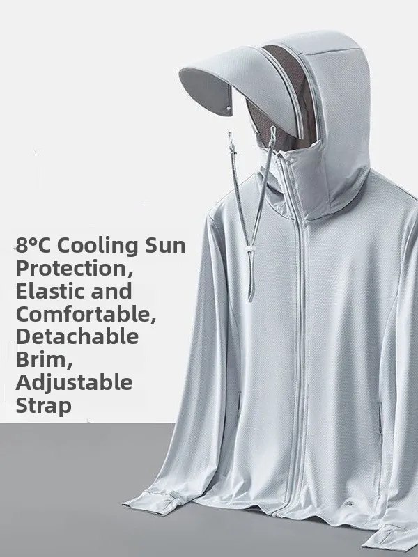 

Мужская ультратонкая быстросохнущая солнцезащитная одежда из ледяного шелка для активного отдыха, модная городская одежда для весны и лета