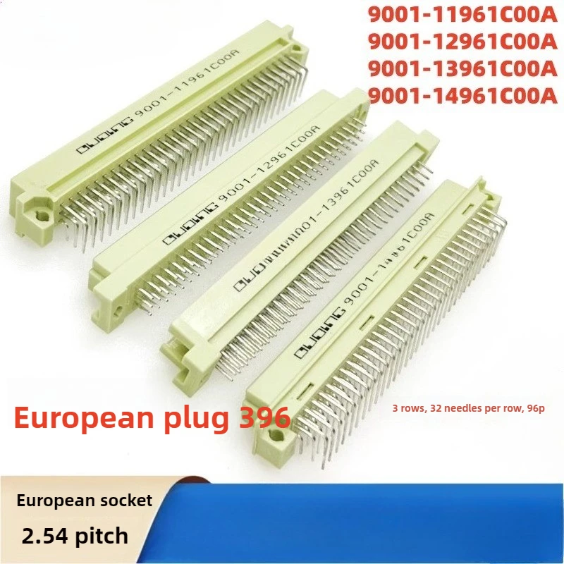 10 قطعة/الوحدة المقبس الأوروبي 9001-11961 12961 13961 14961C00A موصل 2.54 تباعد 3 صفوف 96P