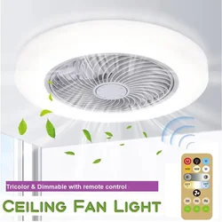 Ventilatore da soffitto 3 in1 con lampada di illuminazione Base convertitore E27 con telecomando per camera da letto Living Home Silent Ac85-265v