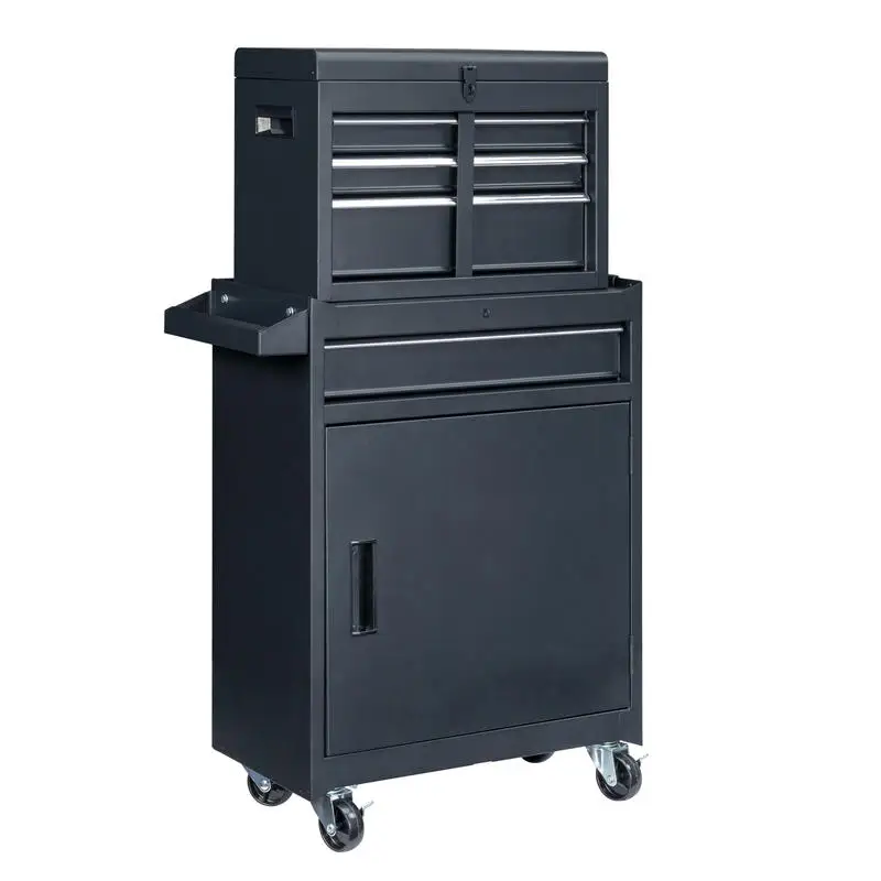 Heavy Duty Steel 4-Drawer Cabinet Cart