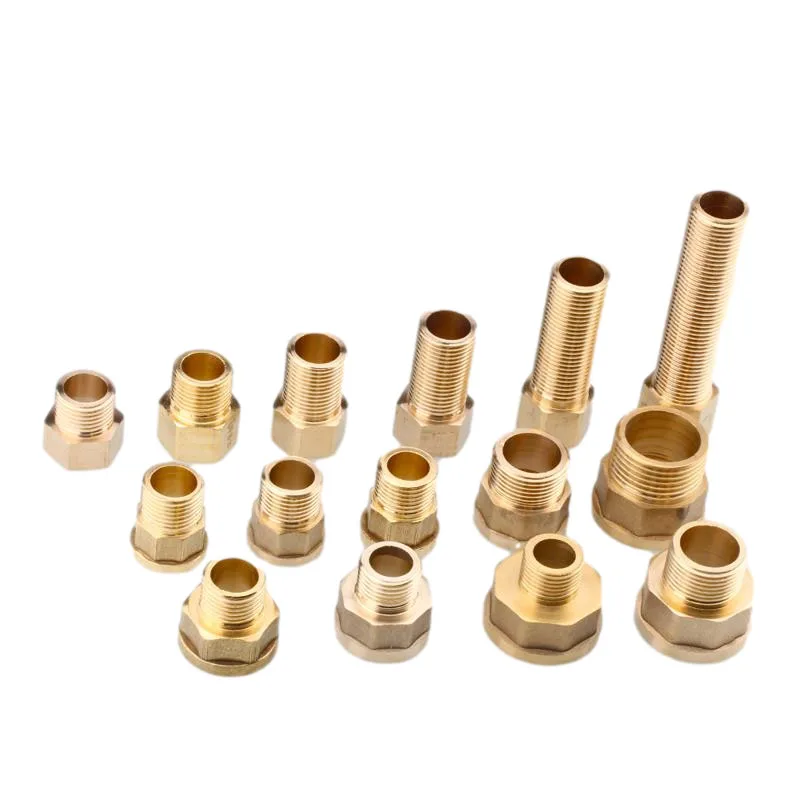 

1 шт., медный внутренний внешний провод, утолщенный 1/2 ''3/4''1'', латунный шестигранный соединитель, фитинги для водопроводных труб с наружной резьбой, адаптер для подключения